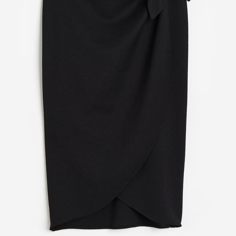 H&M Black Jersey Wrap Skirt/NWT/XS - Picture 2 of 13